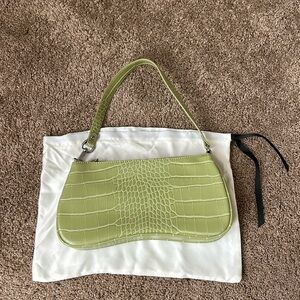 JW PEI Croc Lime Green Handbag
